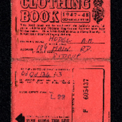 Clothing booklet for 1947-48